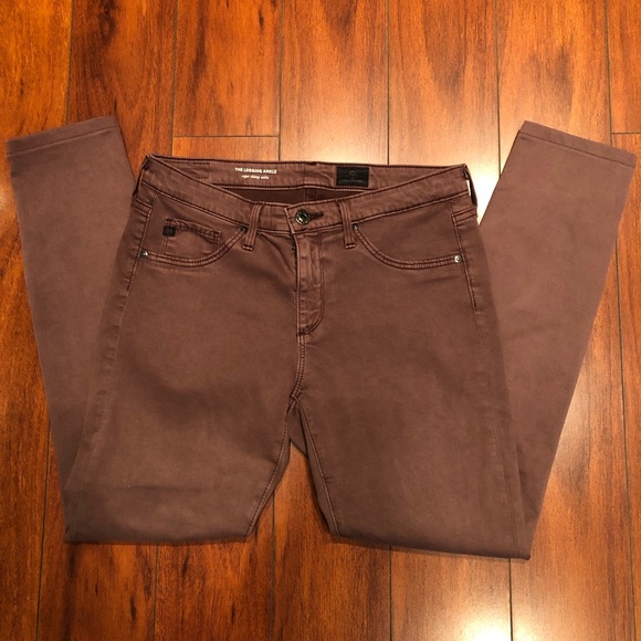 AG Adriano Goldschmied Faded Burgundy Super Skinny Leggings Jean - Picture 4 of 10